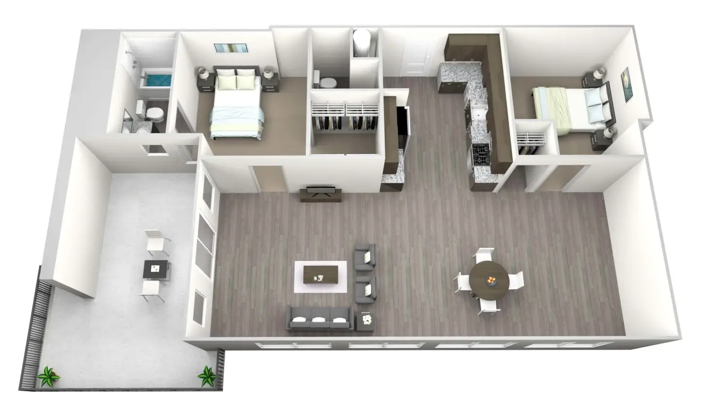 230 West Alabama Studio floor plan, 1040 sqft