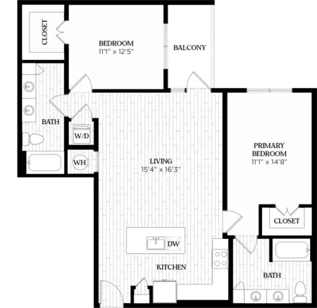 Alta Sunset Heights 2 Beds floor plan, 1169 sqft