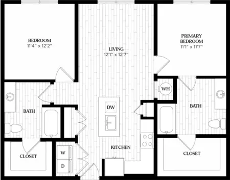 Alta Sunset Heights 2 Beds floor plan, 1058 sqft