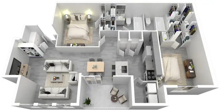 Altanova Apartments 2 Beds floor plan, 1016 sqft