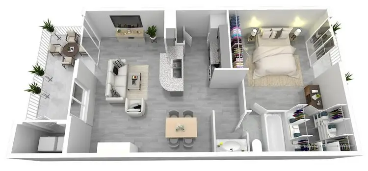 Altanova Apartments 1 Bed floor plan, 621 sqft