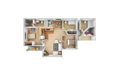 Westmount at Mason Creek 2 Beds floor plan, 984 sqft