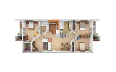 Westmount at Mason Creek 3 Beds floor plan, 1300 sqft