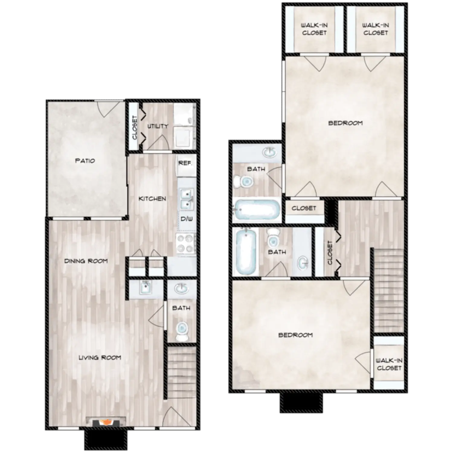 Woods On Lamonte 2 Beds floor plan, 1198 sqft
