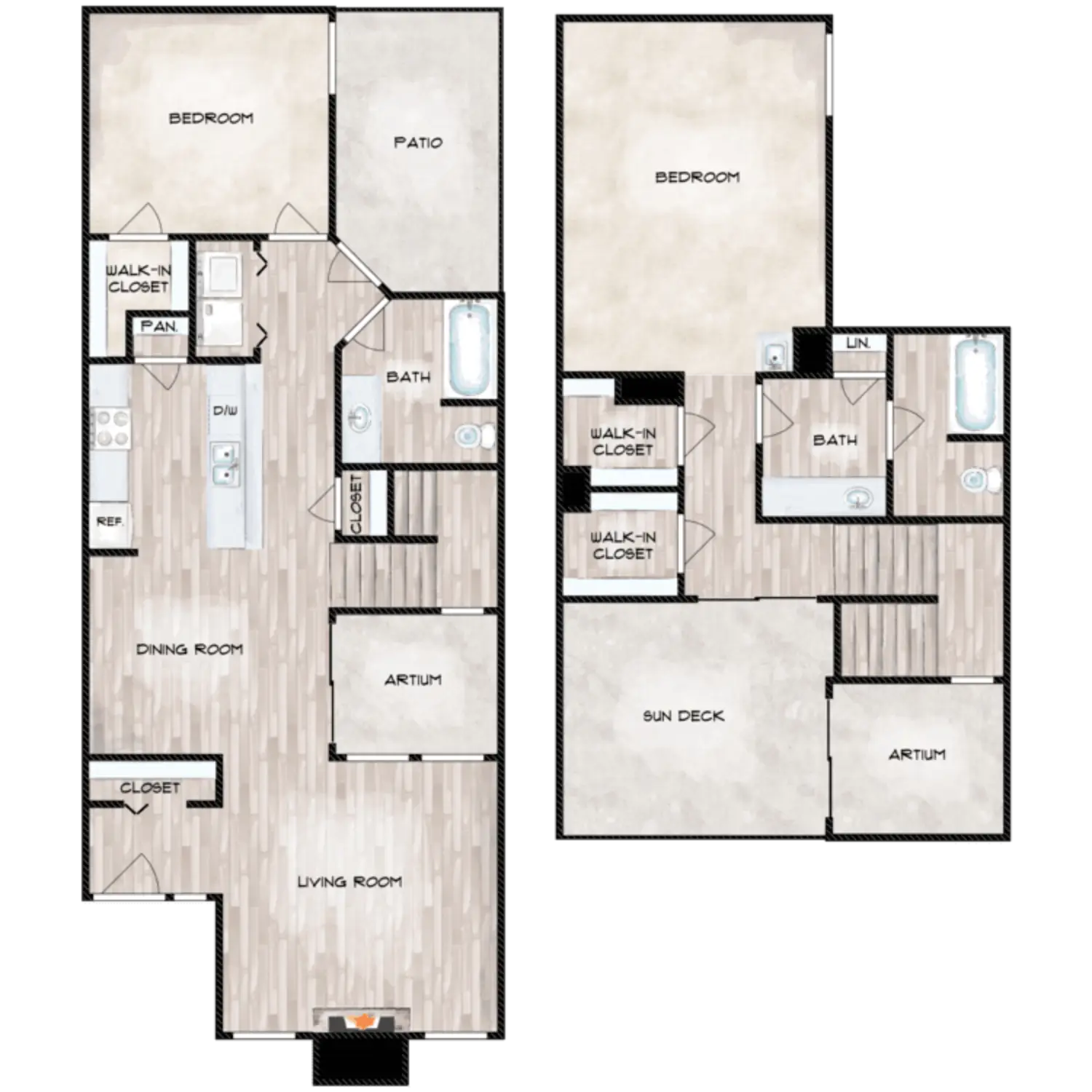 Woods On Lamonte 2 Beds floor plan, 1381 sqft