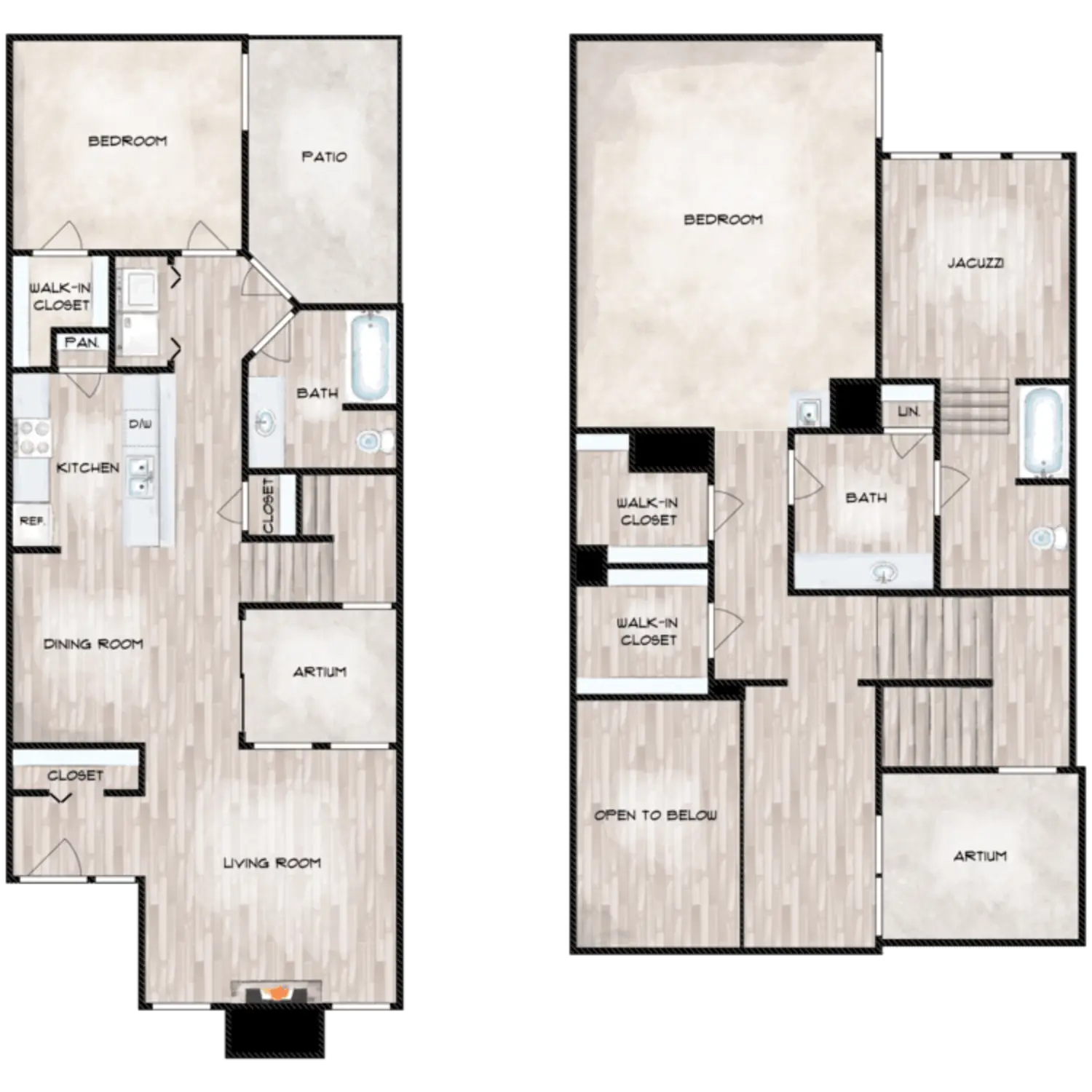 Woods On Lamonte 2 Beds floor plan, 1381 sqft
