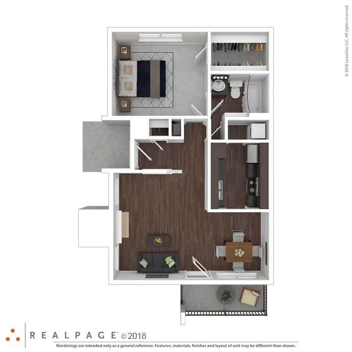 Woodwind Village 1 Bed floor plan, 776 sqft