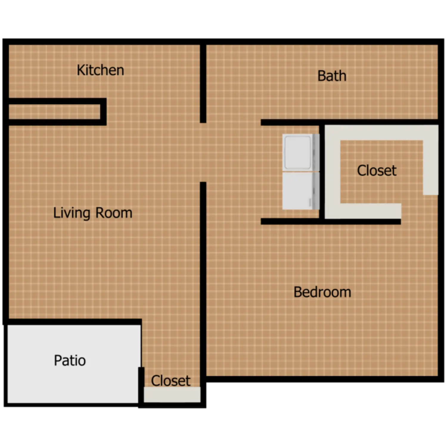 Amir Apartments 1 Bed floor plan, 697 sqft