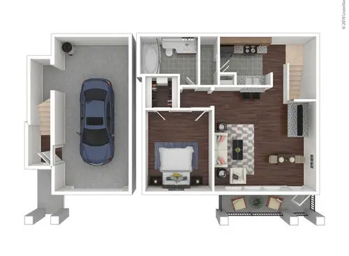 Alys Apartments 1 Bed floor plan, 785 sqft