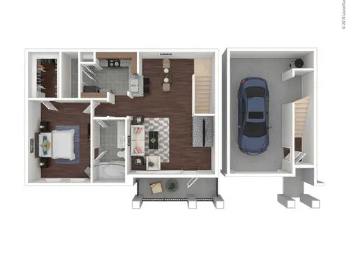 Alys Apartments 1 Bed floor plan, 896 sqft