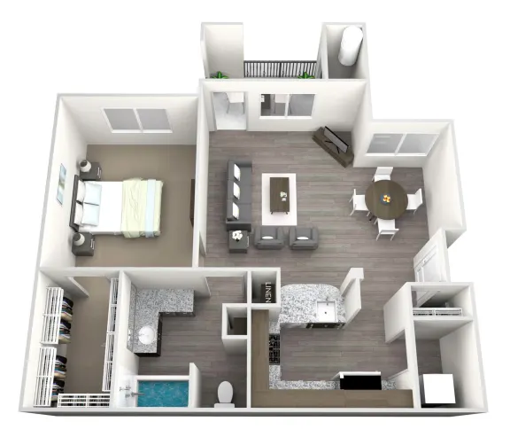 Westlake Residential 1 Bed floor plan, 845 sqft