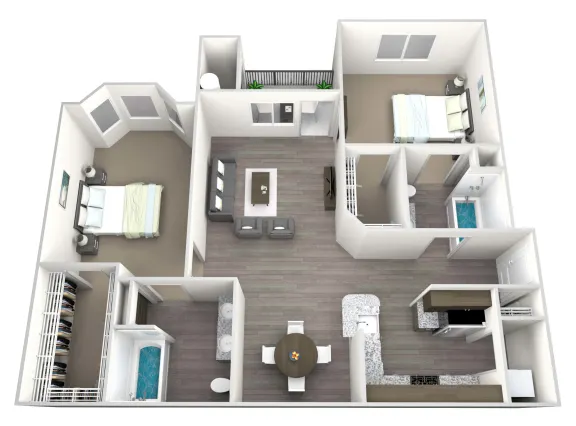 Westlake Residential 2 Beds floor plan, 1130 sqft