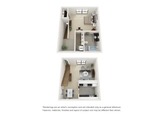 Marquee Uptown 1 Bed floor plan, 690 sqft