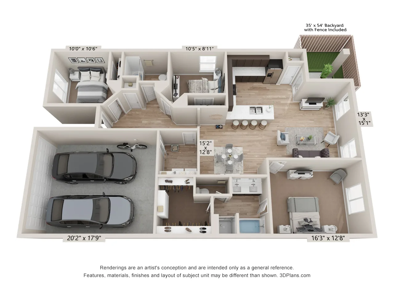 Amber Pines at Fosters Ridge 3 Beds floor plan, 1480 sqft