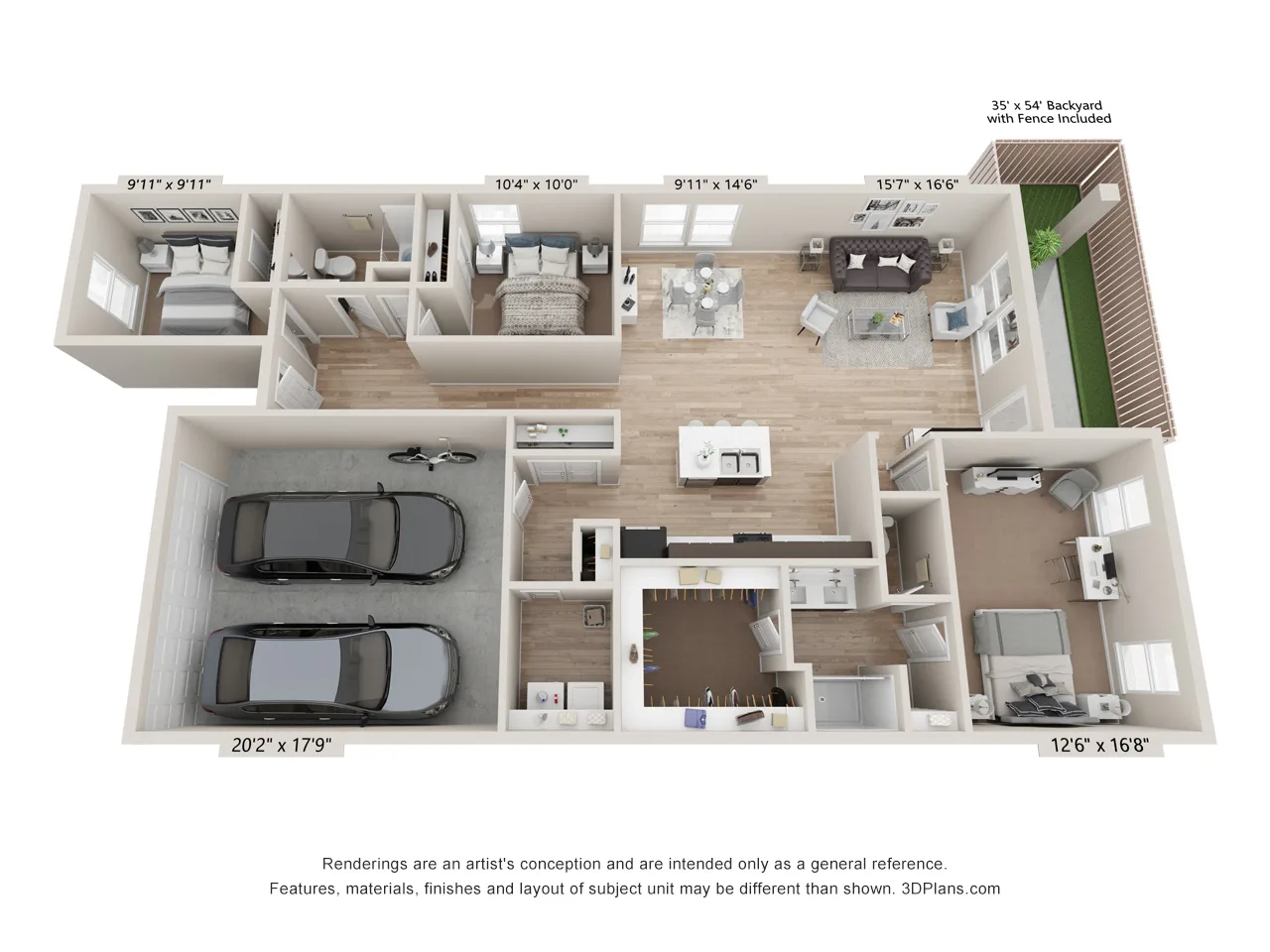 Amber Pines at Fosters Ridge 3 Beds floor plan, 1595 sqft