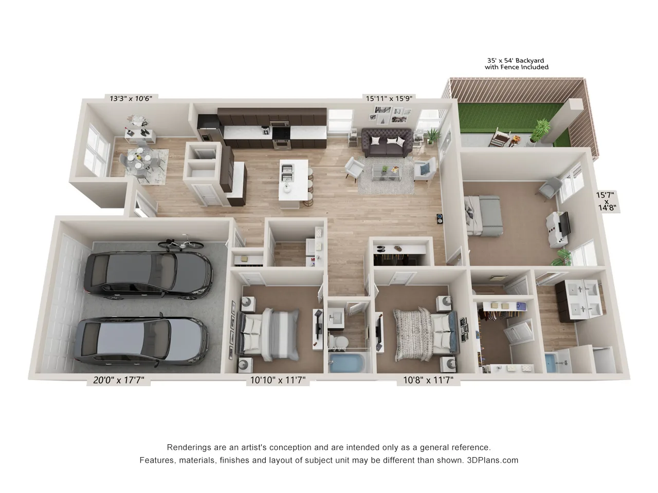 Amber Pines at Fosters Ridge 3 Beds floor plan, 1691 sqft
