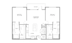 1879 at the Grid 1 Bed floor plan, 961 sqft