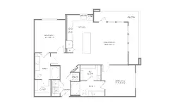 1879 at the Grid 2 Beds floor plan, 1111 sqft