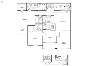 Weston at Copperfield 2 Beds floor plan, 1099 sqft
