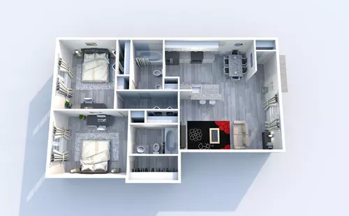 3 Corners West 2 Beds floor plan, 925 sqft
