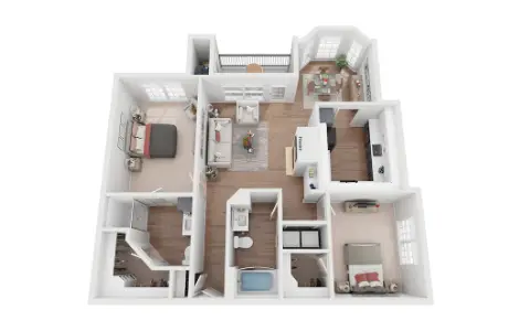 Whitney at The Heights 2 Beds floor plan, 1123 sqft
