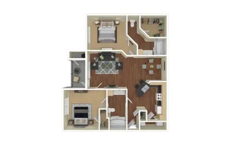 Whitney at The Heights 2 Beds floor plan, 1138 sqft