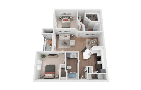 Whitney at The Heights 2 Beds floor plan, 1138 sqft