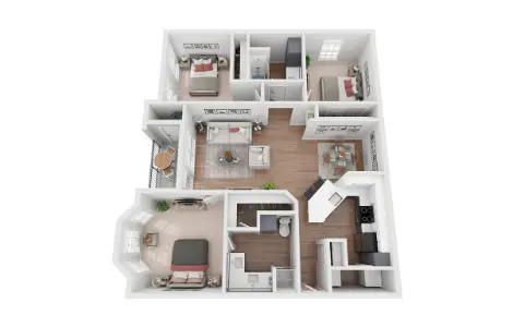 Whitney at The Heights 3 Beds floor plan, 1320 sqft