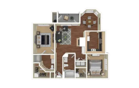Whitney at The Heights 2 Beds floor plan, 1123 sqft