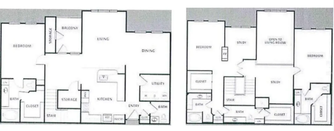 4001 Midtown 3 Beds floor plan, 2630 sqft
