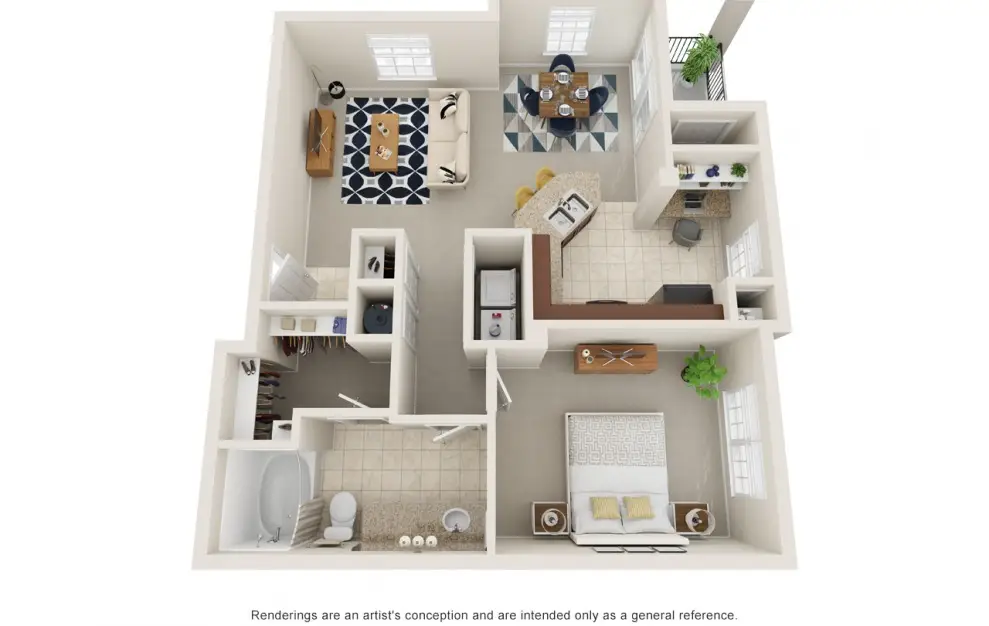 Alanza Brook 1 Bed floor plan, 797 sqft