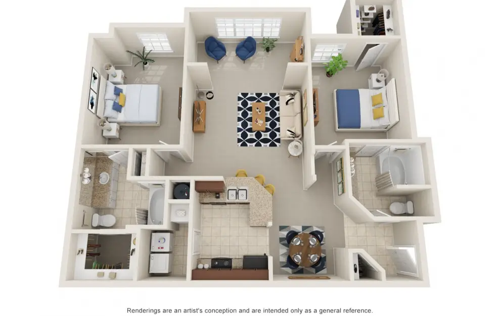 Alanza Brook 2 Beds floor plan, 1255 sqft