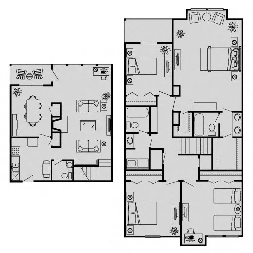 Woodlake on the Bayou Houston 4 Beds floor plan, 1958 sqft