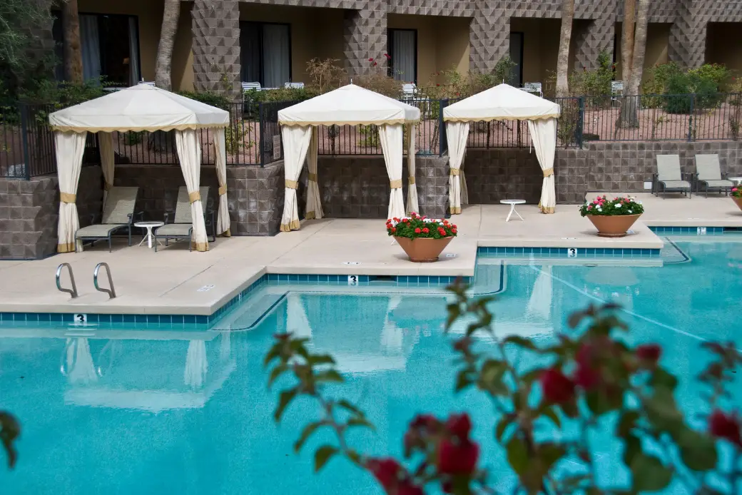 View of Houston Apartments with Cabanas