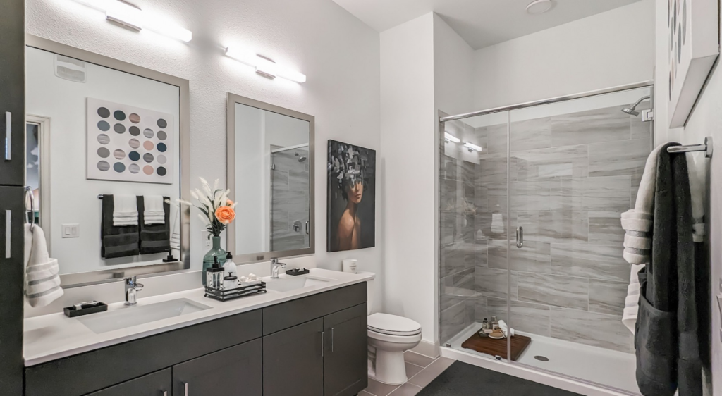 The Rosslyn at Garden Oaks walk-in showers